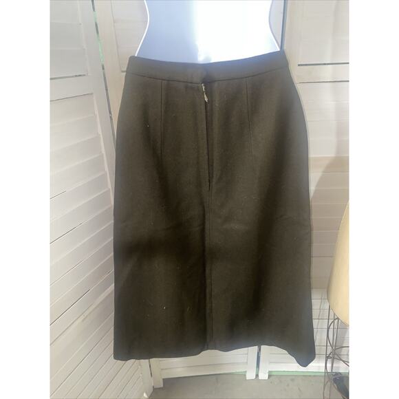 Christa-Moden Women's A Line Midi Full Brown Skirt 27” Waist Austria 100% Wool - Picture 4 of 8